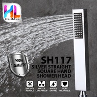BATHROOM BLACK SILVER SQUARE STICK HAND SHOWER HEAD STRAIGHT SH116 / SH117 / BEND SH118 / SH119