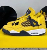 💜Nike Air Jordan AJ4 Retro 電母 黃黑 波鞋 男女同款 跑步鞋 運動鞋 籃球鞋 Unisex running shoes, sports shoes, basketball 