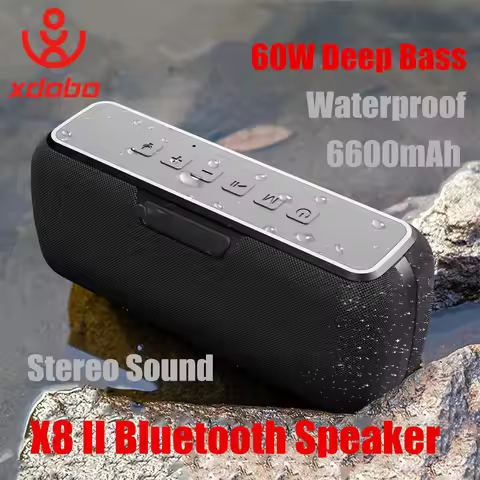 Xdobo X8II Bluetooth Speaker 60W Wireless Subwoofer Waterproof 6600mAh Powerful Bass Outdoor Player