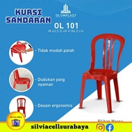 Kursi Makan/Tamu Plastik Sandaran Tiga Garis Olymplast 101