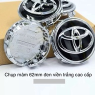 Premium TOYOTA car wheel rim and rim Logo, size 62MM