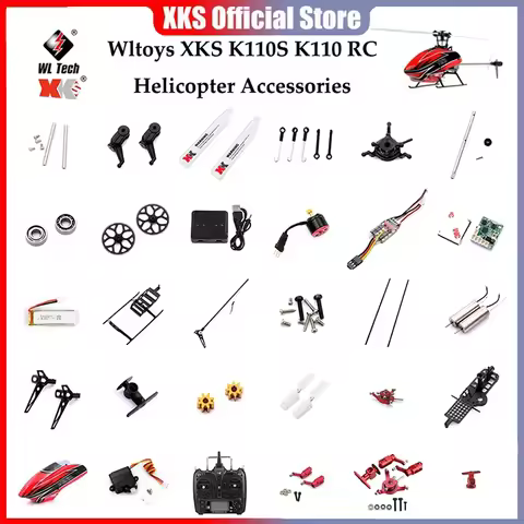 Wltoys XK K110S K110 V977 Original Parts RC Helicopter Brushless Motor Blade Gear ESC Receiver Main 