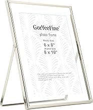 Silver 8x10" Floating Picture Frame Fits(5x7'',6x8"&7x9") Photos Adjustable TabletopShelf Display Pr
