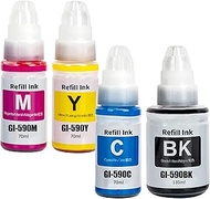 GI-490 GI-590 Ink Compatible with Pixma G1400 G1410 G2400 G2410 G3400 G4400 G4411 G3501 G2501 G1501 