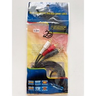 MINI STEREO CABLE TO 2 RCA 1.5M / CABLE 1 TO 2 ups LENGTH 1.5 METERS CABLE 2 RCA TO MINI STEREO RCA 