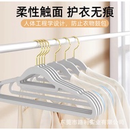 Plastic + Velvet Clothes Hanger Size 42cm.10 Pieces