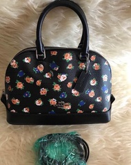 Coach F57624 mini Sierra tea rose floral black multi