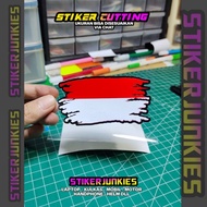 INDONESIAN FLAG STICKERS CUTTING STICKERS