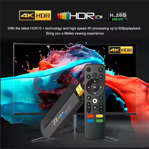 Stylish-Z1 Stick H313 2Gb +16Gb Rom Stick Tv Box 4K Android 11 Atv Ui Bt Voice Remote Fire Tv Stick 