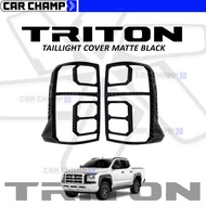 All-New Mitsubishi Triton 2024 to 2026 Taillight Cover Matte Black / Chrome V1 / V2 Triton Accessori