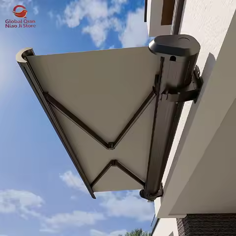 Automatic Awning Outdoor Cassette Foldable Awning Sun Shades Outdoor Retractable Awning Garden Build