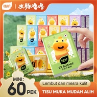 【60 pek】BOTARE kertas sapu tangan mesra kulit kayu asli mudah alih tisu muka perjalanan mini