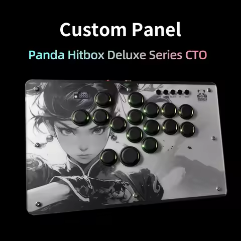 Panda Hitbox Deluxe Custom Panel Fighting Game Joystick Controller Arcade Fighting Stick For PS4/PS3