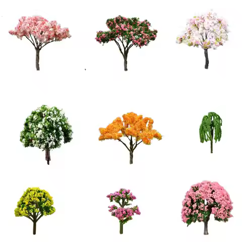 1/5pcs/Set Mini Tree Fairy Garden Miniatures Micro Landscape Resin Crafts Bonsai Figurine Garden Ter