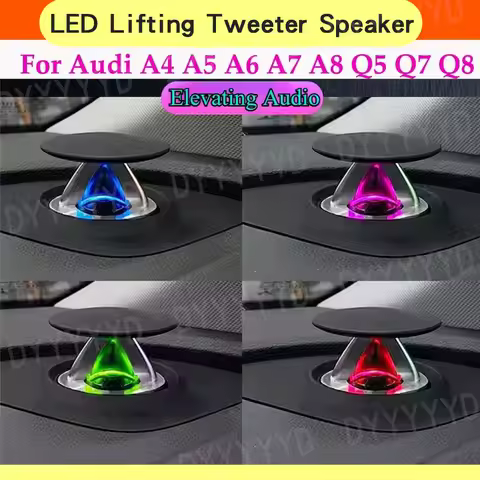 Tweeter lift Speaker with ambient light for Audi A6 C7 C8 A7 A4 A5 B8 B9 Q5 2017-2024 center dashboa