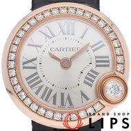 นาฬิกา Cartier Ballon Blanc de Cartier ขนาด 26 มม. ขอบเพชร รุ่น WJBL0004 K18PG สายหนัง สีเงินขัดเงา 