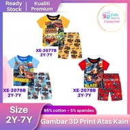 Caluby Baju Blaze Boy Playwear Blaze And The Monster Machine T-Shirt Casual Wear Baju Jalan Short Pa