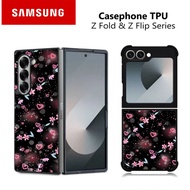 HP Casing Samsung Z Fold and Z Flip 7 6 5 4 3 LOVE HEARTH RK493 Hybrid Case Rubber Aluminum Plate