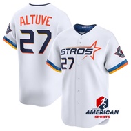 Men 2025 Jersey City Houston Astros José Altuve White Home Baseball Shirts Jersey