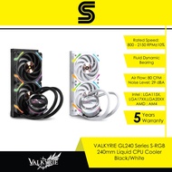 VALKYRIE GL240 Series S-RGB 240mm Liquid CPU Cooler - Black/White Edition