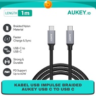 Kabel Charger Aukey Type C Aukey CB-CD2 Fast Charging USB C