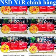 Nhông sên dĩa NSD X1R chính hãng: Exciter  Winner Sonic Raider Dream Wave Future