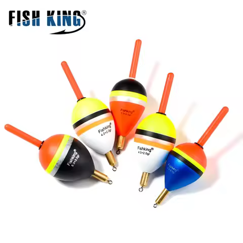 FISH KING 1PC Fishing Float Barguzinsky Fir Float Copper length 80-85mm Weight 6.0g/8.5g/9.0g Vertic