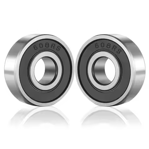 10PCS 608 2RS Ball Bearings – Bearing Steel and Double Rubber Sealed Miniature Deep Groove Ball Bear
