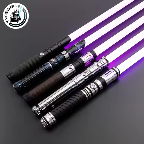 TXQSABER Lightsaber Neo Pixel Heavy Dueling RGB Juguetes Laser Saber Metal Hilt Smooth Swing Combat 