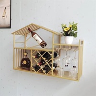 Storage Nordic Wall Hanging Wine Cabinet Wall Wine Rack Decorative Rack Iron Storage Rack Wine Rack 