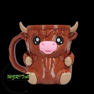 MARITA1 Ice Cream Pint Holder, Leak Proof Highland Cow Ice Cream Pint Rack, Cute Antifreeze Handle I