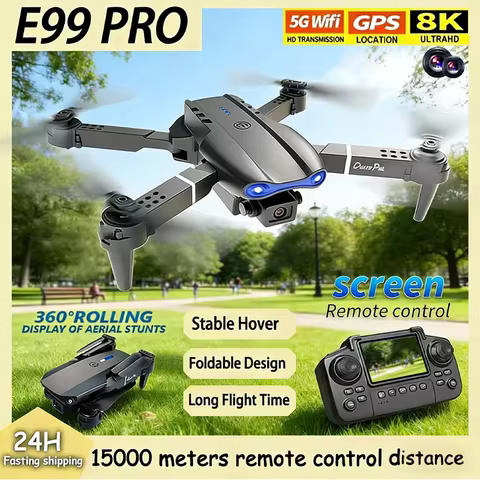 New E99 Drone Quadcopter Remote Control Quadcopter Four Axis Aircraft HD 8K Photography GPS Flying T