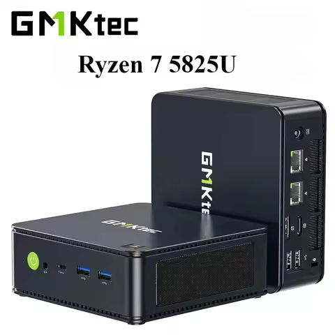 GMKtec M5 Plus Ryzen 7 5825U Mini PC Windows 11 Pro DDR4 16GB/32GB 512GB Nvme SSD WIFI6 BT5.2 Deskto