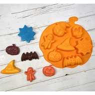 Halloween cake baking mould pumpkin ghost witch skeleton bat spider web silicone jelly mould
