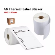 A6 Thermal Label Sticker Paper Roll for Online Shopee Lazada Amazon Airway Bill ( 350 pcs ) 100mm x 150mm 100x150