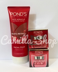 Paket Ponds Age Miracle Facial Foam 100gr + Ponds Age Miracle Day & Night 9gr (3produk)