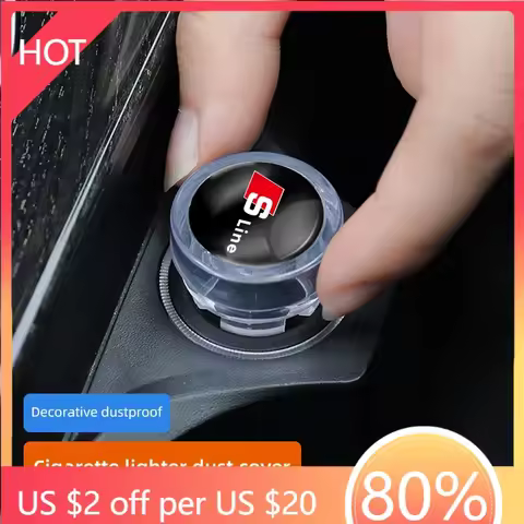 2025 Hot Car Cigarette Lighter Cover DustProof Decoration Cap For Audi Sline A1 A2 A3 A4 A5 A6 A7 A8