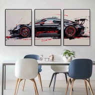 Fashionable Popular Super Sports Car GT3 RS Graffiti Wall Art, HD Canvas Print Poster, Home, Living 