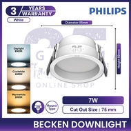 PHILIPS BECKEN LED Downlight DL260 7W 11W & Spotlight SL260 7.5W Recessed Downlight Eyeball Ceiling 