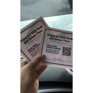 McDonald's Drive Thru VIP Car Stickers（Sarawak，Putrajaya，Terengganu，Sabah，motorkal）