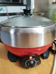 Proluxury多功能電熱鍋                           附不鏽鋼鍋+易潔煎盤                            電爐也適合其他鍋具烹調煮食