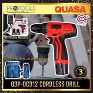 QUASA Q3 12V CORDLESS DRILL SET WITH 46 PCS ACCESSORIES / GRC 12V CORDLESS DRILL