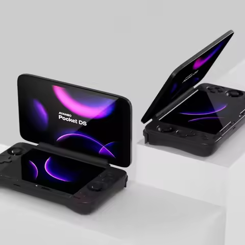 AYANEO POCKET DS 165Hz Screen Flip Cover Dual-screen Android Handheld Gaming Console 8000mAh Battary