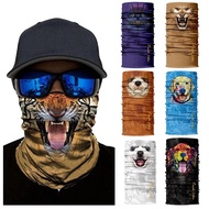 hjk❀  Bandana Tube Scarf Face Shield Tiger Wolf Half Headband Neck Gaiter Outdoor Balaclava Buffs