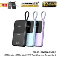 【3C Certified】Pineng PN891 10000mAh Powerbank 22.5W Fast Charging Power Bank Pineng PN892 20000mAh P