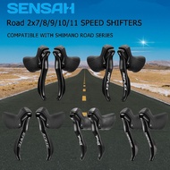 SENSAH Shifters Sti Shifters Road Bike Shifter 2X7/2×8/2×9/2X10/2X11 Speed Bike Lever Brake Bike Derailleur Set Compatible For Shimano Claris Sora Parts