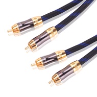 HIFI 1M,1.5M,2M,3M,5M HIFI 2 Phono RCA To Twin Phono Cable Stereo Audio Cable 2 RCA Male To 2 RCA Male Audio Stereo Cable