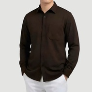 REINACLUB Long Sleeve Pique Shirt | Men's Plain Pique Shirt Long Sleeve | 65