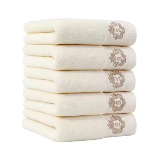 1/5/10PCS Cream Bathroom Cotton Towel 35x75cm 70x140cm Hand Face Big Bath Towel Soft Gift Absorbent 