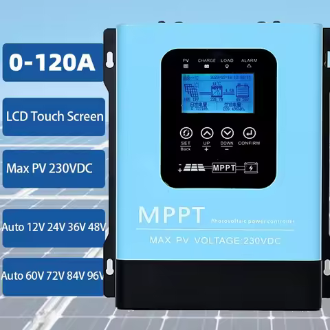 50A 80A 100A MAX 230VDC MPPT Solar Controller PV Regulator Auto Match 12V 24V 48V 60V 72V 96V For Li